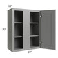RTA Shale Grey Shaker 27" x 30" Blind Corner Wall Cabinet