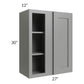 RTA Shale Grey Shaker 27" x 30" Blind Corner Wall Cabinet
