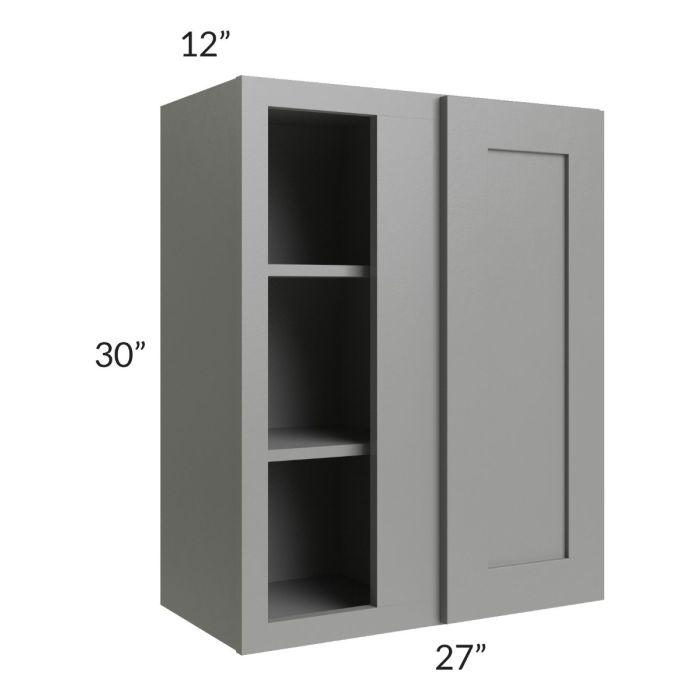 RTA Shale Grey Shaker 27" x 30" Blind Corner Wall Cabinet