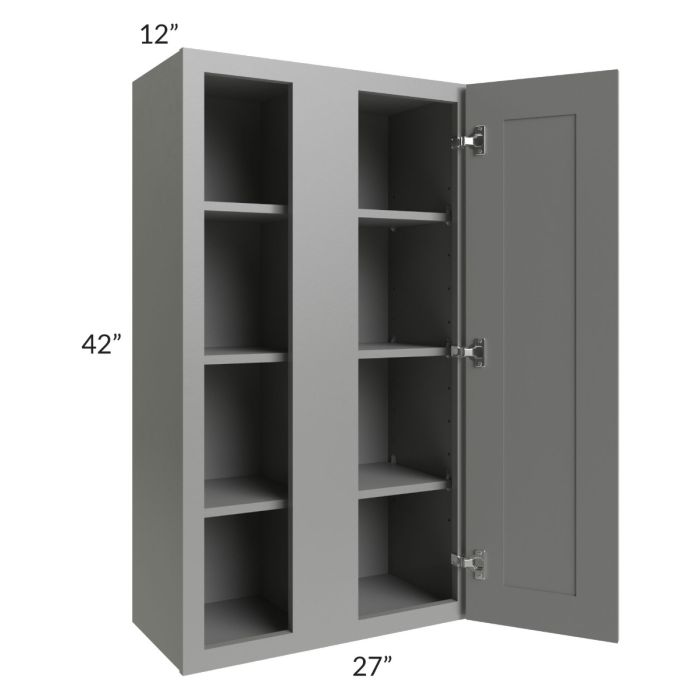 RTA Shale Grey Shaker 27" x 42" Blind Corner Wall Cabinet
