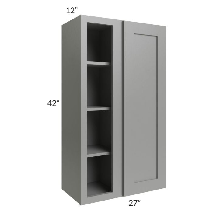 RTA Shale Grey Shaker 27" x 42" Blind Corner Wall Cabinet
