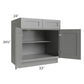 RTA Shale Grey Shaker 33" Base Cabinet with 2 Roll Out Trays