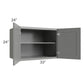 RTA Shale Grey Shaker 33" x 24" x 24" Refrigerator Wall Cabinet