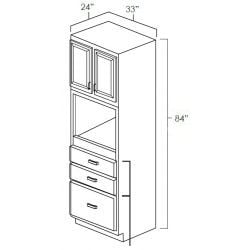 RTA Shale Grey Shaker 33" x 84" Universal Oven Cabinet