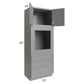 RTA Shale Grey Shaker 33" x 90" Universal Oven Cabinet