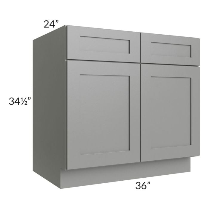 RTA Shale Grey Shaker 36" Base Cabinet with 1 Roll Out Tray