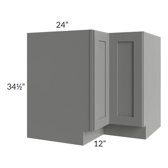 RTA Shale Grey Shaker 36" Lazy Susan Corner Base with Stainless Steel Baskets