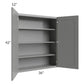 RTA Shale Grey Shaker 36" x 42" Wall Cabinet with Glass Door