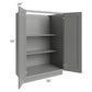 RTA Shale Grey Shaker 36" x 54" Split Pantry Base Cabinet with 2 Roll Out Trays