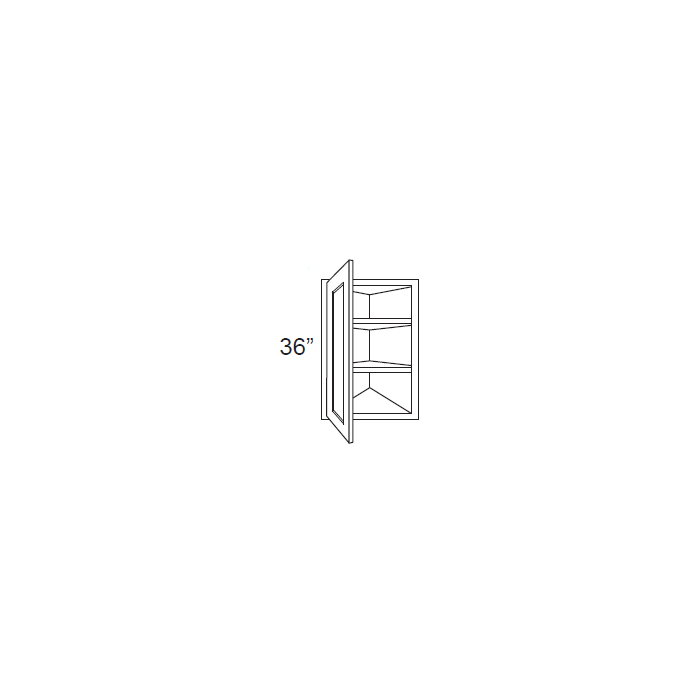 RTA Signature Vanilla Glaze 12" x 36" Angle Wall Cabinet