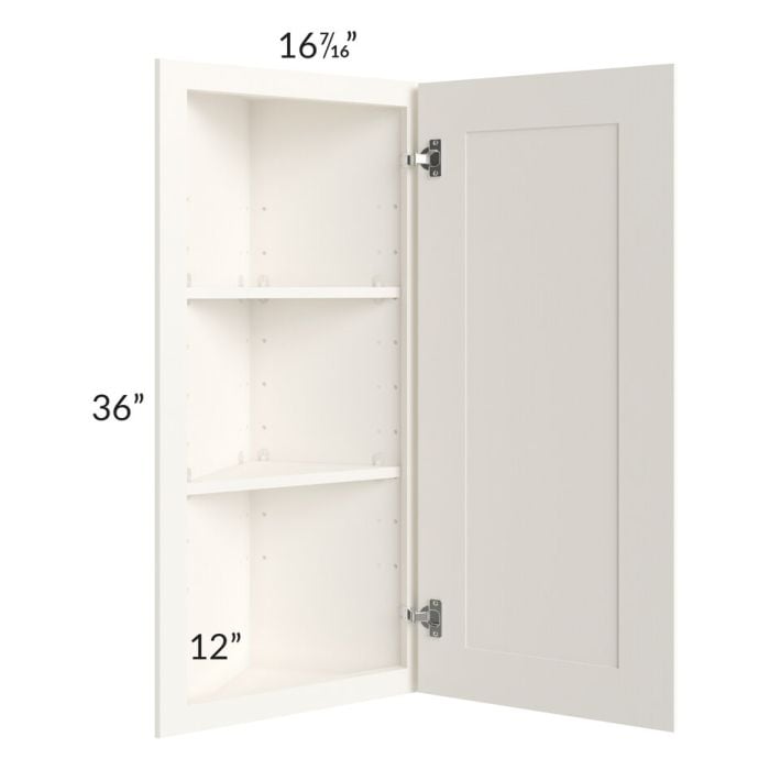 RTA Signature Vanilla Glaze 12" x 36" Angle Wall Cabinet