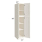 RTA Signature Vanilla Glaze 15" x 84" Wall Pantry with 1 Roll Out Tray