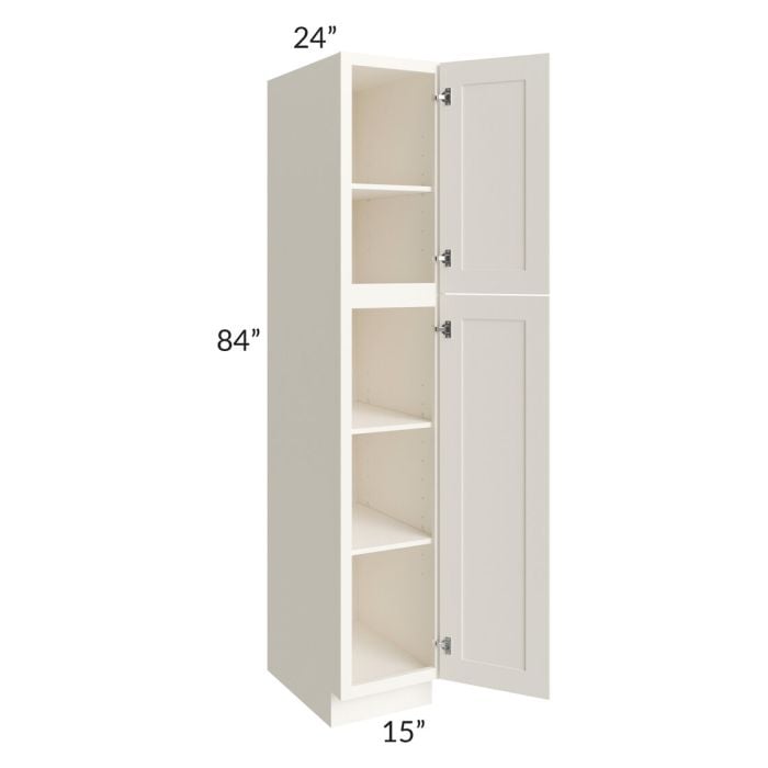 RTA Signature Vanilla Glaze 15" x 84" Wall Pantry with 2 Roll Out Trays