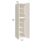 RTA Signature Vanilla Glaze 15" x 90" Wall Pantry with 2 Roll Out Trays