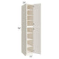 RTA Signature Vanilla Glaze 15" x 96" Wall Pantry with 2 Roll Out Trays