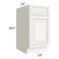 RTA Signature Vanilla Glaze 18" Base Cabinet with 1 Decorative End Panel