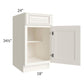 RTA Signature Vanilla Glaze 18" Base Cabinet with 1 Decorative End Panel