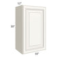 RTA Signature Vanilla Glaze 18" x 30" Wall Cabinet with 1 Decorative End Panel