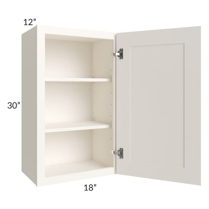 RTA Signature Vanilla Glaze 18" x 30" Wall Cabinet with 1 Decorative End Panel