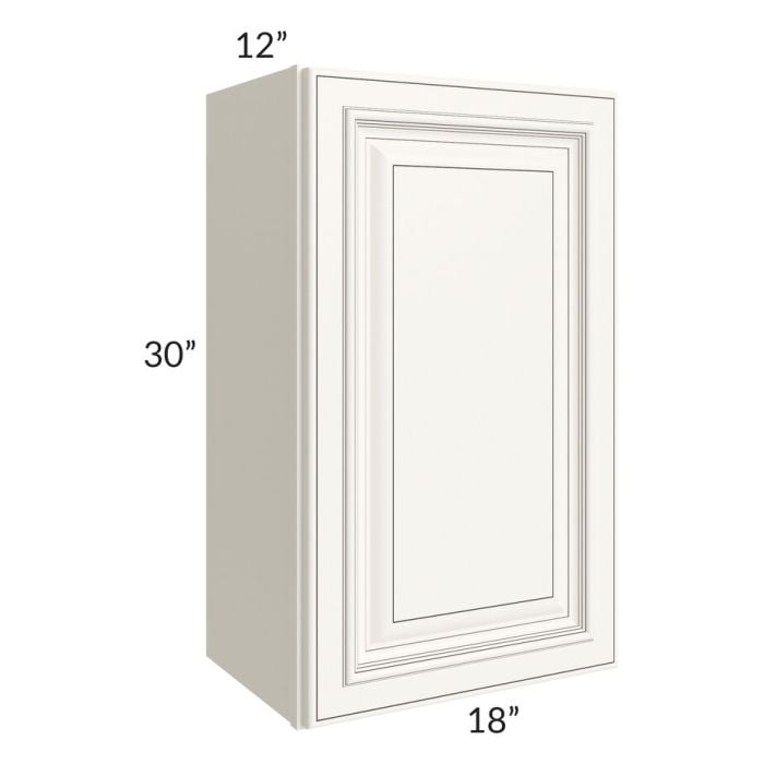RTA Signature Vanilla Glaze 18" x 30" Wall Cabinet with Mullion Glass Door