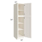 RTA Signature Vanilla Glaze 18" x 84" Wall Pantry with 2 Decorative End Panels and 1 Roll Out Tray
