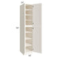 RTA Signature Vanilla Glaze 18" x 96" Wall Pantry with 1 Decorative End Panel