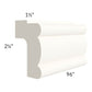 RTA Signature Vanilla Glaze 1.5" x 96" x 2.25" Light Rail Molding- Cut Molding in Half(Two 4ft sections)