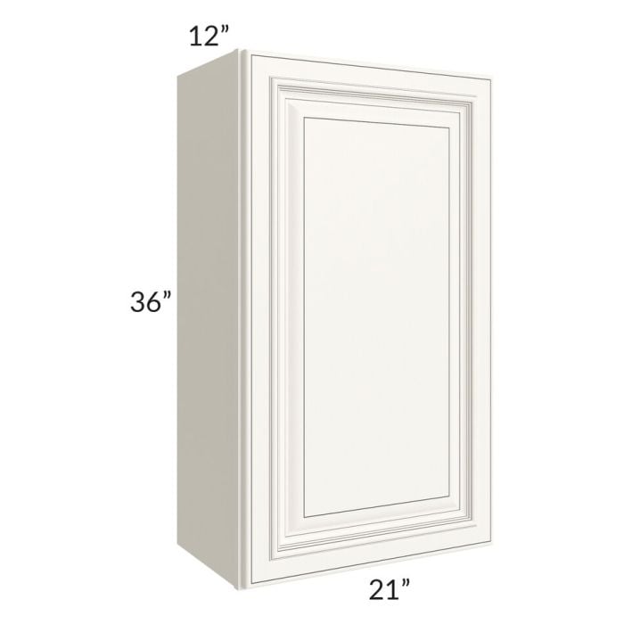 RTA Signature Vanilla Glaze 21" x 36" Wall Cabinet with 1 Decorative End Panel