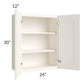 RTA Signature Vanilla Glaze 24" x 30" Wall Cabinet with 1 Decorative End Panel
