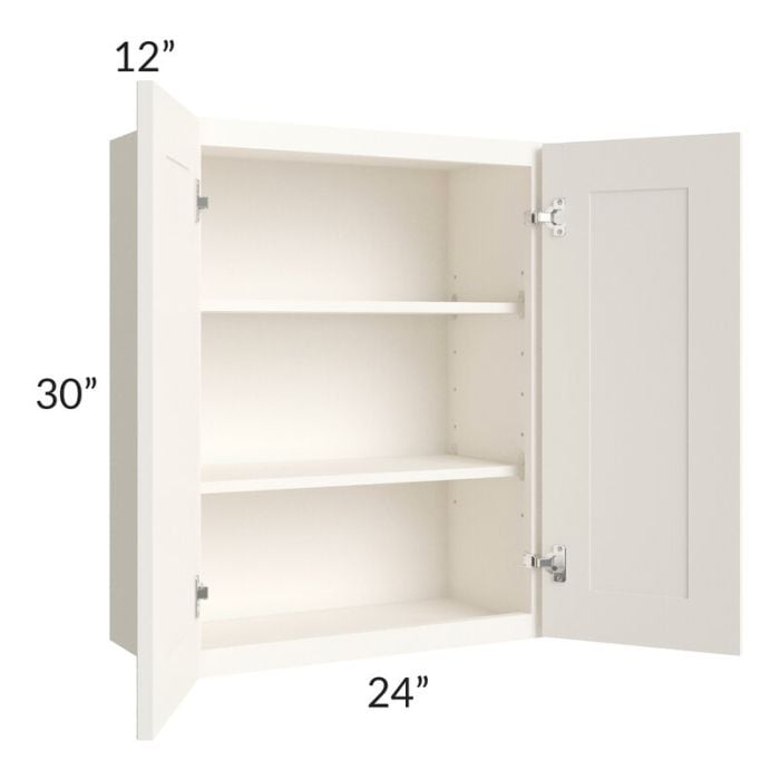 RTA Signature Vanilla Glaze 24" x 30" Wall Cabinet with 1 Decorative End Panel