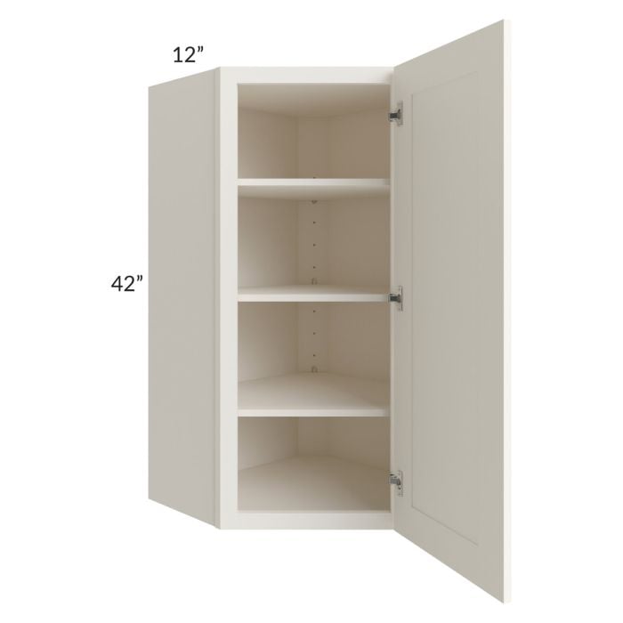 RTA Signature Vanilla Glaze 24" x 42" Wall Diagonal Corner Cabinet