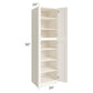 RTA Signature Vanilla Glaze 24" x 90" Wall Pantry with 2 Decorative End Panels and 4 Roll Out Trays