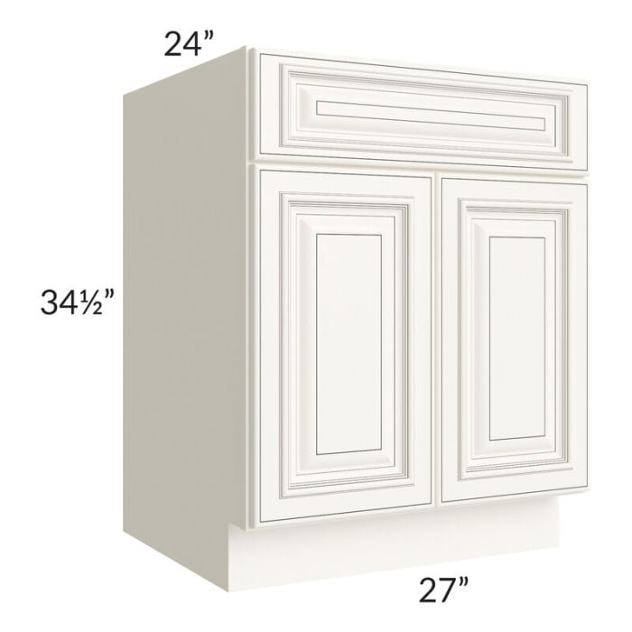 RTA Signature Vanilla Glaze 27" Base Cabinet with 1 Roll Out Tray