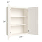 RTA Signature Vanilla Glaze 27" x 36" Wall Cabinet with 1 Decorative End Panel