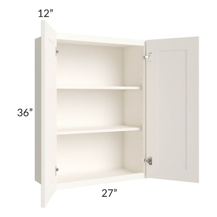 RTA Signature Vanilla Glaze 27" x 36" Wall Cabinet with 1 Decorative End Panel