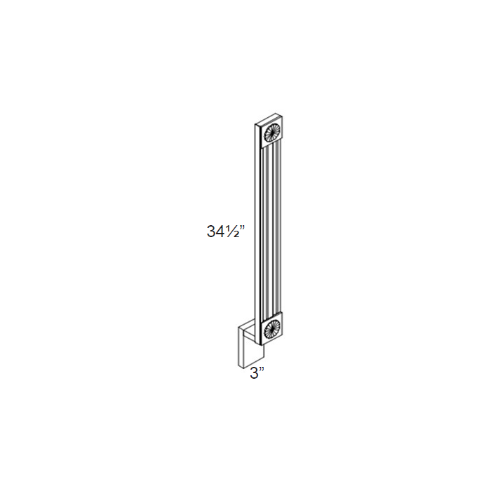RTA Signature Vanilla Glaze 3" Fluted Decorative Base Filler