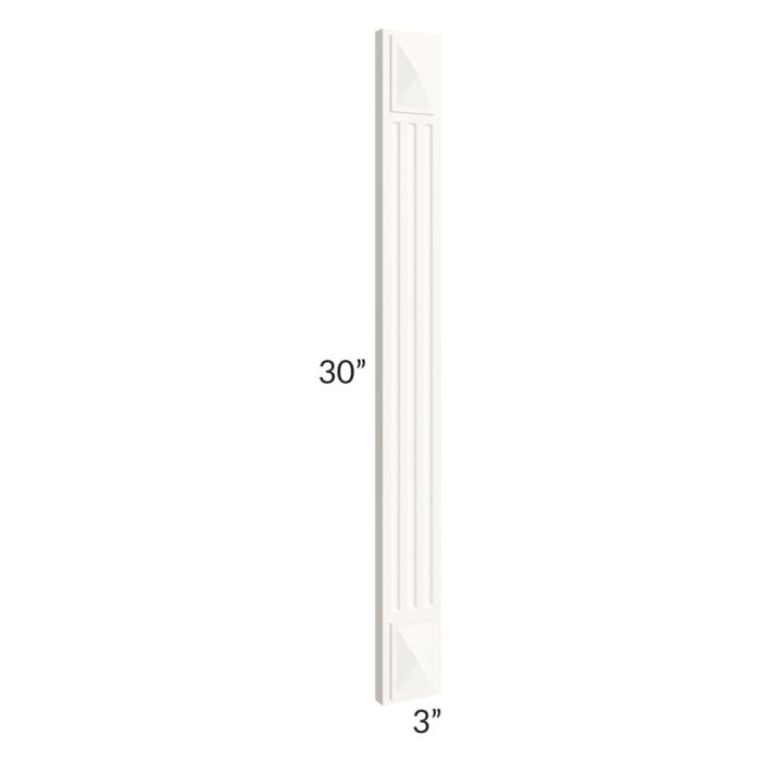 RTA Signature Vanilla Glaze 3" x 30" Fluted Decorative Filler