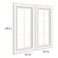 RTA Signature Vanilla Glaze 30" x 30" Mullion Glass Door Only with Glass Included