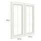 RTA Signature Vanilla Glaze 30" x 36" Mullion Glass Door Only with Glass Included