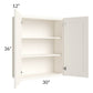 RTA Signature Vanilla Glaze 30" x 36" Wall Cabinet with Mullion Glass Door