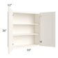 RTA Signature Vanilla Glaze 33" x 36" Wall Cabinet with 2 Decorative End Panels
