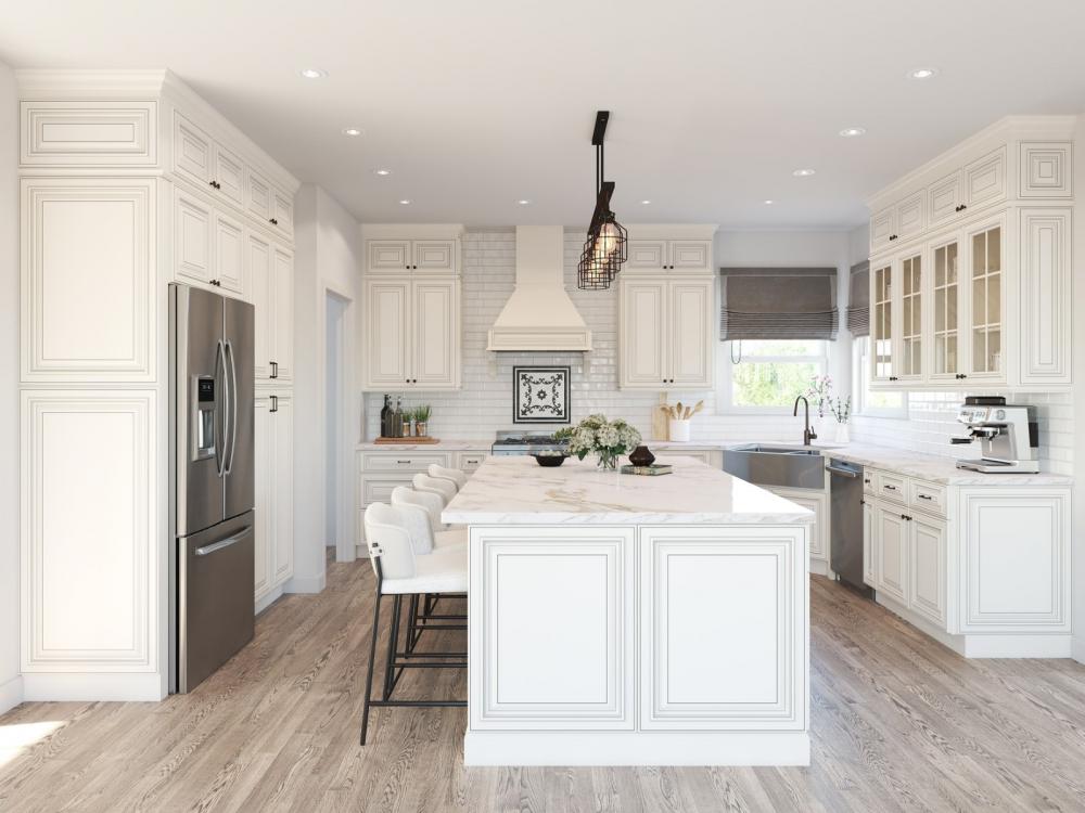 RTA Signature Vanilla Glaze 36" Lazy Susan Base Cabinet