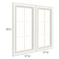 RTA Signature Vanilla Glaze 36" x 36" Mullion Glass Door Only with Glass Included