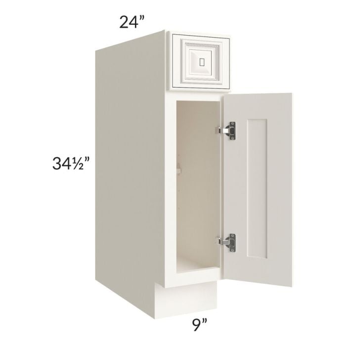 RTA Signature Vanilla Glaze 9" Base Cabinet with 2 Decorative End Panels
