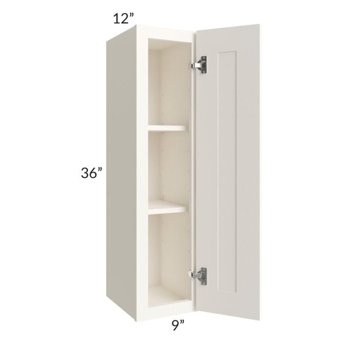 RTA Signature Vanilla Glaze 9" x 36" Wall Cabinet with 1 Decorative End Panel