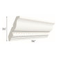 RTA Signature Vanilla Glaze 96" Crown Molding with Rope Detail - Cut Molding into a 5ft and 3ft section