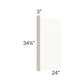 RTA Signature Vanilla Glaze Appliance End Panel with a 3" Return