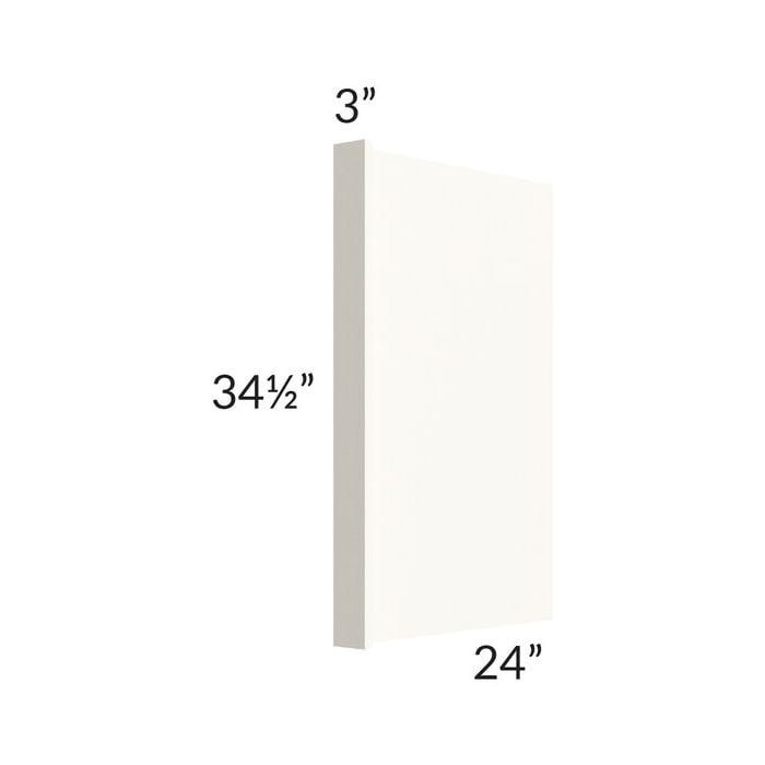 RTA Signature Vanilla Glaze Appliance End Panel with a 3" Return