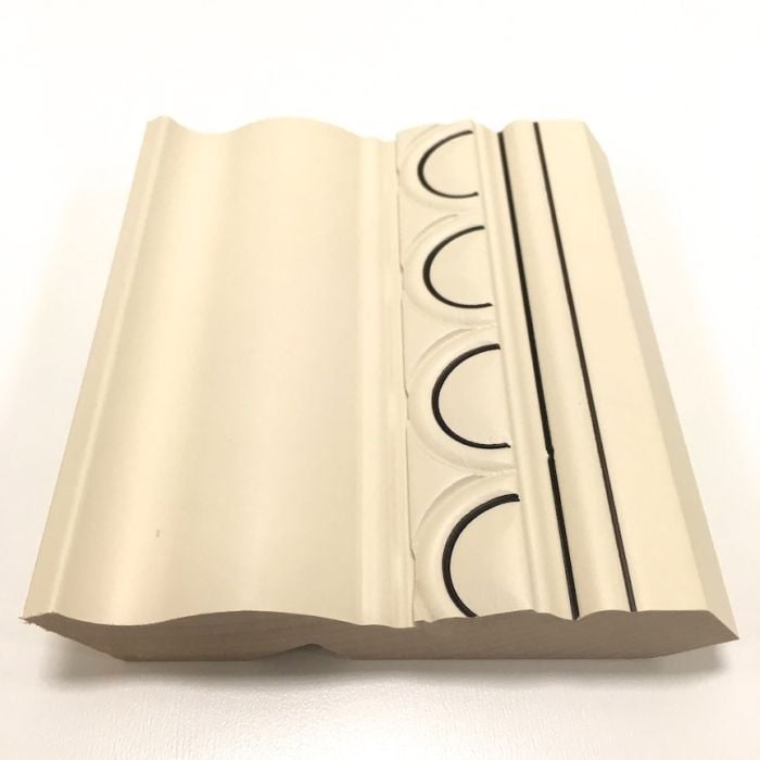 RTA Signature Vanilla Glaze Crown Molding with Egg and Dart Detail