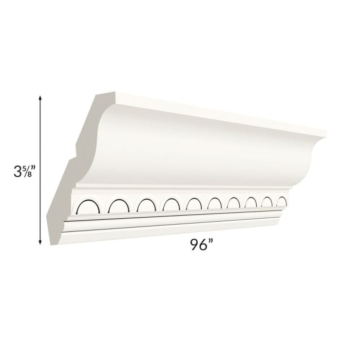 RTA Signature Vanilla Glaze Crown Molding with Egg and Dart Detail